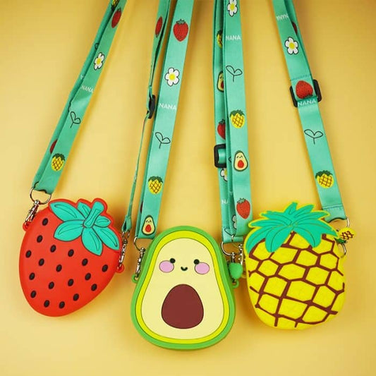 Trendy Fruit Crossbody Bag | Cute Silicone Wallet for Girls - Phone, Keys - Clearance Sale!