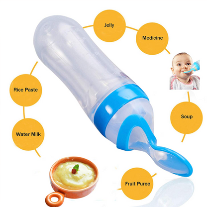 Silicone Squeeze Feeder with Spoon