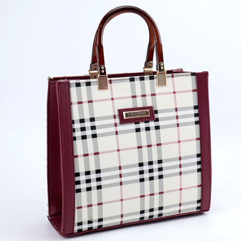 Iconic Checkered Tote Bag with Detachable Strap