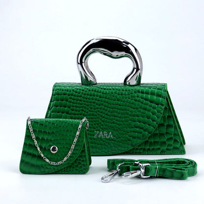 Women Clutch Bag Crocodile Pattern Handbag with Chain Sling Purse-2020