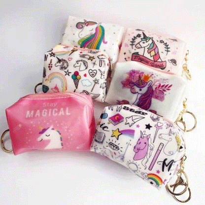 Unicorn Mini Coin Bags – Multi-Purpose Unicorn Zipper Pouches