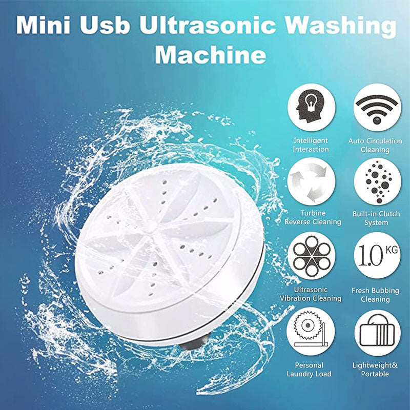 Ultrasonic Mini Portable Washing Machine