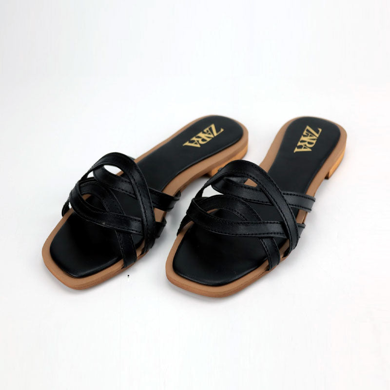 Minimalist Strap Low Heel Flat Sandals