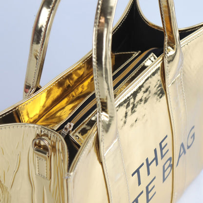 Luxury The Tote Bag Metallic Shine Spacious Handheld Handbag