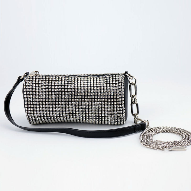 Diamond Evening Bag with Chain Strap